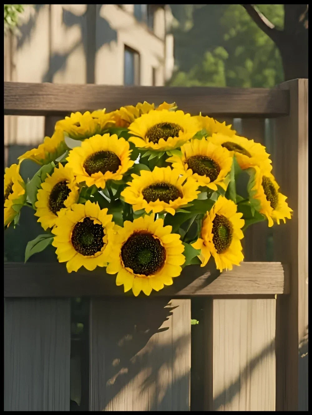 🆕SUNFLOWER BUNCH OF 20 COLORFUL LARGE SUNFLOWERS🌻FOR DECOR, OUTSIDE USE...